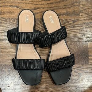 Lewit 39.5 Black Women's Sandals